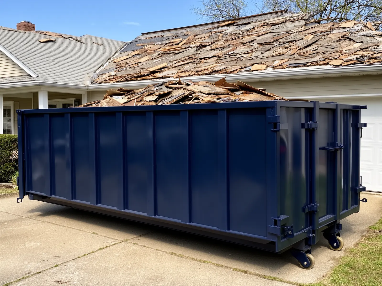Roll-off dumpster from Olive Highlands Dumpster Co. in Detroit, MI